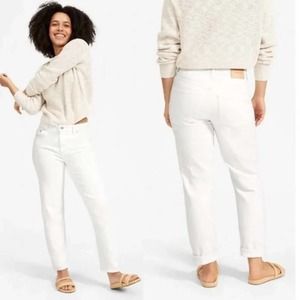 NWT Everlane The Lightweight Relaxed White Jean Size 32